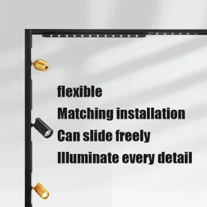 12V Secure Operating Voltage Tiny Track Spotlight for Merchandise Jewelry Cabinet Lighting Aluminum Alloy Frame Lighting
