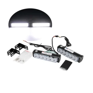 12V Tri Colour LED Daytime Running Light Bar Car Front Grill Warning Strobe Light Kit