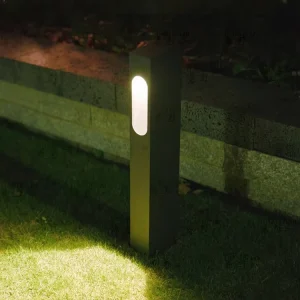 12W IP65 Waterproof Aluminum Modern Garden Outdoor LED Bollard Light with Voice Control and Dimmable Feature