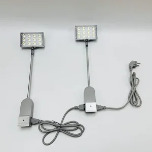 12W Long Arm LED Exhibition Light Multiple Clamps IP44 Rated Aluminum Construction Daisy Chain Lighting for Backdrop Pop Stands