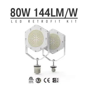144lm/w 80W AC Aluminum Hexagon LED Retrofit Kits Road Street Pole Canopy Parking Shoebox Highbay Lights IP44 CRI70 Replacement