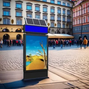 144w Billboard Solar Panel Led Advertising Light Box Scrolls Could Customized Photo Ads