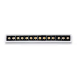 15 Head Embedded Linear Grille LED Downlight Aluminum Housing High CRI 95 5 Year Warranty Residential Commercial Spaces