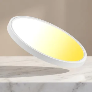 15.8″ Ultra Thin LED Flush Mount Ceiling Light 3CCT Dimmable Surface Mount Lighting for Bedroom Living Room