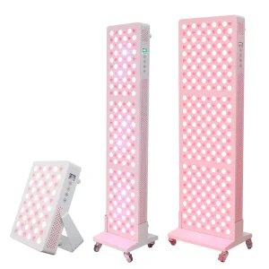 1500W Red Light Therapy Panel with Wheels Base Stand Home Use 630nm 660nm 810nm 850nm LEDs US Plug 300 LEDs