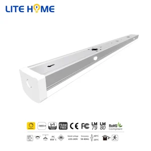 1500mm 60W LED Batten Light Energy-Efficient 0/1-10V Motion Sensor Emergency Optional for Warehouse Garage Parkinng Lot Lighting