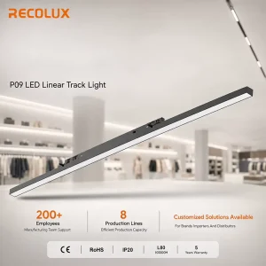 1500mm LED Linear Track Light Supplier 85° Lens 95° Opal Optic For Supermarket And Shop Lighting