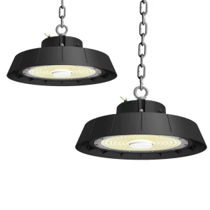 150LM/W 300W 400W 500W UFO High Bay Light 100-277/347V High Ceiling Warehouse Industrial LED High Bay Lighting Fixture