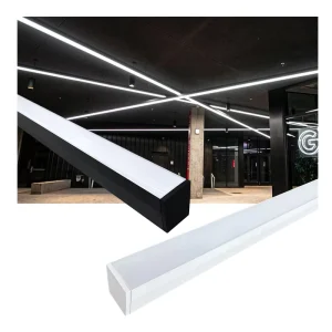 150LM/W Sensor App-Controlled LED Linear Light System Square Long Recessed Chandeliers with Adjustable Color Temperature
