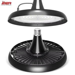 150W 200W UFO LED High Bay Light E27 E40 Base Commercial Industrial Lighting for Garage Warehouse Factory Workshop