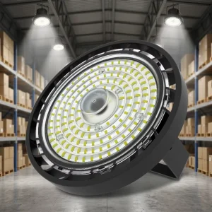 150W IP65 Waterproof Aluminum High Bay Light for Warehouse 5-Year Warranty CRI 80 Sensor Control High Brightness