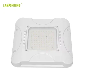 150W IP66 Square LED Canopy Light Tempered Glass 5-Year Warranty 3000-6000K Color Temp for Gas Stations Garage CE ROHS