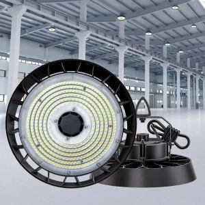 150W UFO Industrial High Bay Light Cool White 5000K IP65 Rated 5 Year Warranty High Lumen Commercial Warehouse Lighting
