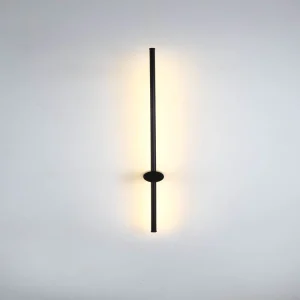 15W Linear LED Light Long 100cm Length 3000K Warm White Black Aluminum+White Silicone Eye Caring Bedroom