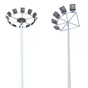 15m High Mast Pole with 6 High Bright 600W Flooding Light for Lighting Tower and Decorative Parking Lot Pole