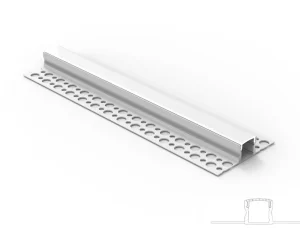 15mm Width Extrusion Aluminum Profile for Ceiling Plasterboard LED Linear Light with PC PMMA Cover Diffuser Drywall LED Channel