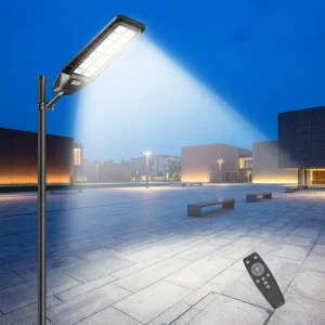 16 Lens Integrated Solar Street Light Commercial Grade Parking Lot Security High Capacity 15000mAh Battery Power Road Lamp