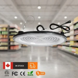 160W 200W 240W IP65 UFO LED High Bay Light Ultra-Thin Round Shape for Warehouse Factory Workshop Industrial Lighting