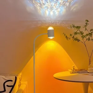 160cm RGB Remote Control Single Head LED Water Ripple Sunset Floor Lamp Dynamic Atmosphere Spotlight for Living Room