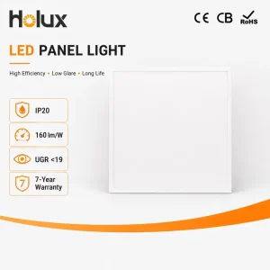 160lm/W IK03 PS Diffuser IES/LDT 7-Year Warranty 100000H BOKE Driver UGR<19 SDCM≤3 Flicker-Free Commercial LED Panel Lights