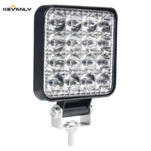 16SMD 48W Square Aluminum White High Brightness Car Fog Light Truck Work Light Suction Cup Spotlights for Auto Light