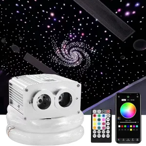 16W Dual Head Starlight Headliner Kit Twinkle LED Optic Star IP65 Car Ceiling Home Use APP Remote Control 0.75mm Lightweight