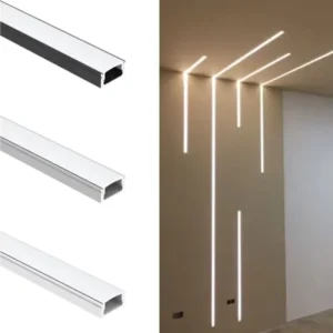 17*7mm Cabinet Led Lighting Embedded 6000K Lamp Slot U shaped Aluminum Alloy Led Diffuser Channel Profile Light Strips