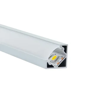 18*18mm 45 Degree Corner LED Channel Light LS-076 LED Profile Diffuser Profile Extrusion for LED Strip