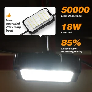 18/2 SJTW LED Work String Light 50 Foot 90W 9900lm IP65 Waterproof Portable Garden Use Industrial String Lights Outdoor Light