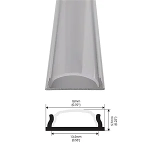 18*5MM Lvsen Surface Mounted LED Profile Custom Aluminium Profile LED Channel Light Diffuser Profile Extrusion for LED Strip
