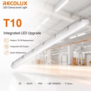 180lm W CCT Selectable LED Vapour Proof Light Optional Halogen Free Wire Waterproof Fixture for Industrial Projects