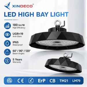 180lm/W UFO LED High Bay Light 100W 150W 200W 240W Industrial Warehouse Lighting IP65 Waterproof 3500K-6000K