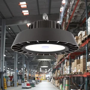 180lm w 100 150 200W Dimmable UFO LED High Bay Lamp Warehouse Industrial Lighting with Power Switch IP65 Rating