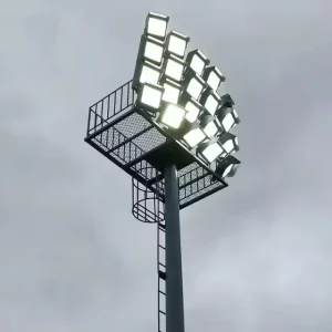 18M Q355 Steel High Mast Lighting System for Industrial Area Infrastructure Lighting