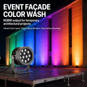 18W 24W 36W Cob Dmx512 Flood Light Outdoor Recessed Screw Mounting UV resistant PC Cover Anti Glare Led Spotlight