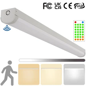 18W 2FT LED Batten Light Tunable CCT Sensor Dimmable Linkable Supermarket Corridor Metro Indoor Ceiling Lamp ETL DLC SAA CE RoHS