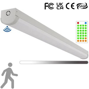 18W 2FT LED Linear Light Motion Sensor Dimmable Linkable Supermarket Corridor Parking Indoor Light Fixtures ETL SAA CE RoHS