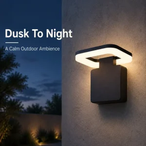 18W 3000K Fold Square Outdoor LED Wall Light Wide Voltage AC85-260V Die-cast Aluminum Anti-rust Villa Decor Lamp