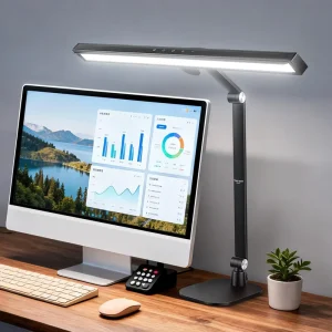 18W LED Architect Desk Lamp with Base Bi Color Eye Caring Video Conference Light Bar