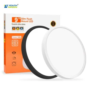 18W Modern LED Panel Lights 9 Inch Bedroom Indoor Surface Mount Ceiling Lights 5CCT Plastic IP44