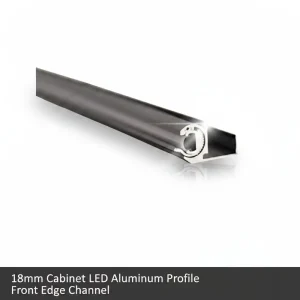 18mm Cabinet LED Aluminum Profile Front Edge Channel for Furniture Shelf LED Strip Lighting YB1001 31