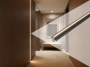 18mm LED Wall Panel Linear Light with Black Plastic Shade for Under Cabinet Wood Walls Eco Friendly YB3004 0