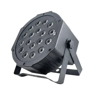 18pcs 18W RGBWA UV 6in1 LED Stage Light Flat Slim DJ Par Beam Disco Spotlights 6in1 LED Disco Lights for Stage Performance