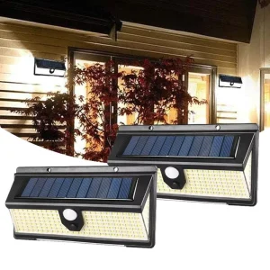 190 LED IP65 Solar Motion Sensor Lights Waterproof Outdoor Wall Lamps for Garden Yard Patio Security