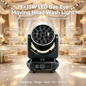 19x15W LED Spotlight with Swivel Head RGBW 4 in 1 DMX512 Suitable for Wedding Parties DJ Lights Disco Stage Lights