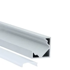 19x19mm Square Corner Mounted LED Aluminum Alloy 6000 Series Profile Strip Light Housing for Decorations