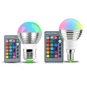 1Pcs Dimmable 16 Colors RGB Christmas Decor Atmosphere LED Night Light E27 E14 5W 85V 265V LED Lamp Spotlight Bulb + IR Remote