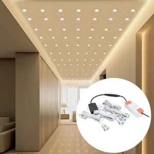 1W*10 Mini Spotlight for Jewelry Store Lighting Corridor Starry Sky Ceiling Lamp Embedded Star Top Flashing Breathing Light