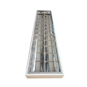 2*18W Modern Office Silver Color Aluminum LED Grille Lamp With Louver Reflector