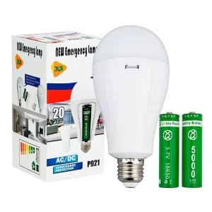 2 Batteries Rechargeable Emergency Light Bulbs